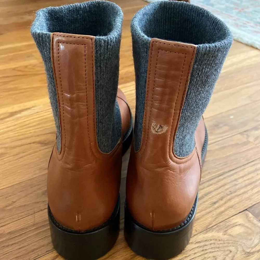 J. Crew Rib-cuff boots in Italian leather*